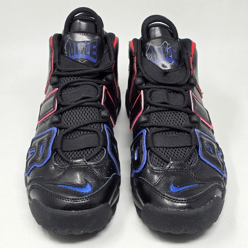Nike Air More Uptempo 96 Black Retro High Top Basketball Sneakers Youth Size 6Y